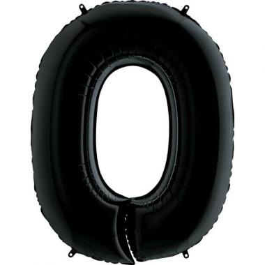 Цифра чёрная 0