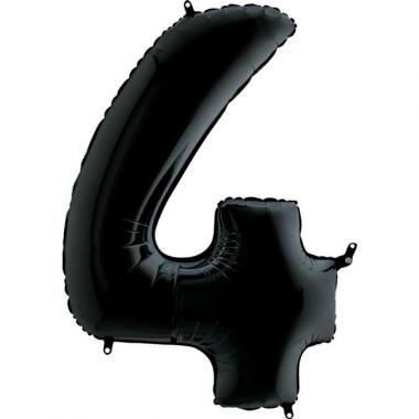 Цифра чёрная 4