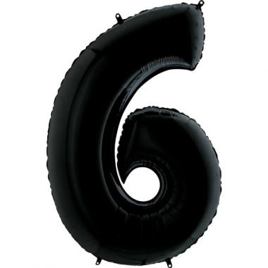 Цифра чёрная 6