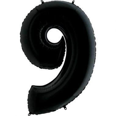 Цифра чёрная 9