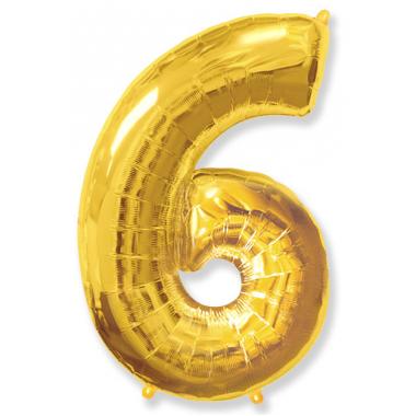 Цифра золото 6