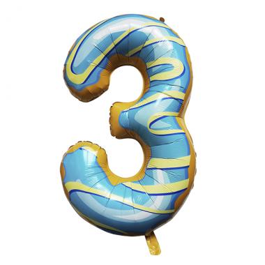 Шар цифра пончик 3