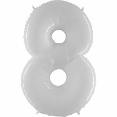Цифра шар белая 8