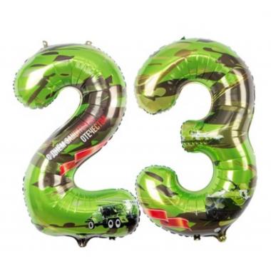 Цифры 23, камуфляж с надписью